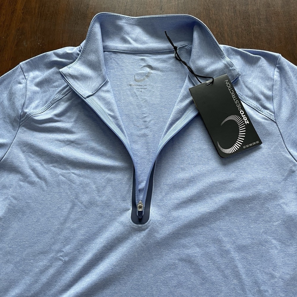 Zero Restriction Ladies Lea Zip Mock Med Golf Pickleball Tennis 1/4 Zip Pullover